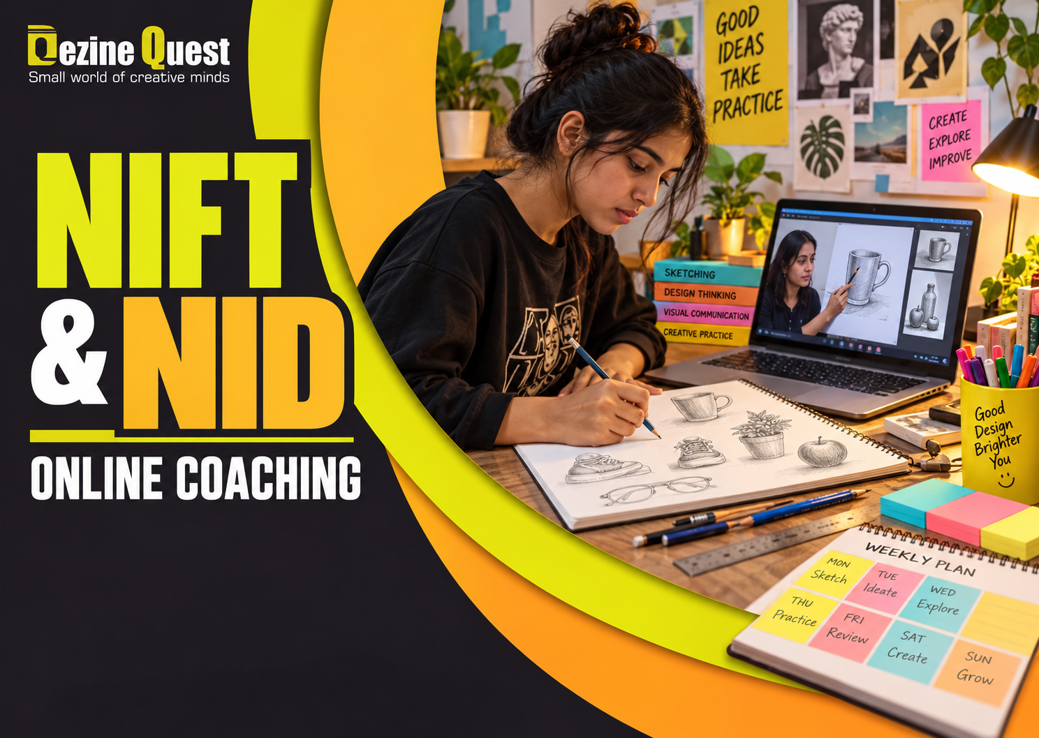 NIFT and NID Online Coaching learning exercise