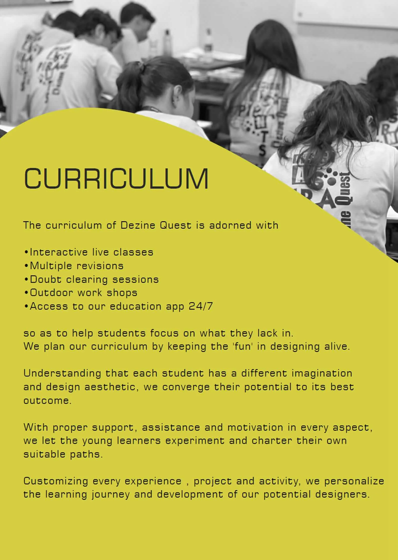 Dezine Quest classroom session for NIFT and NID students